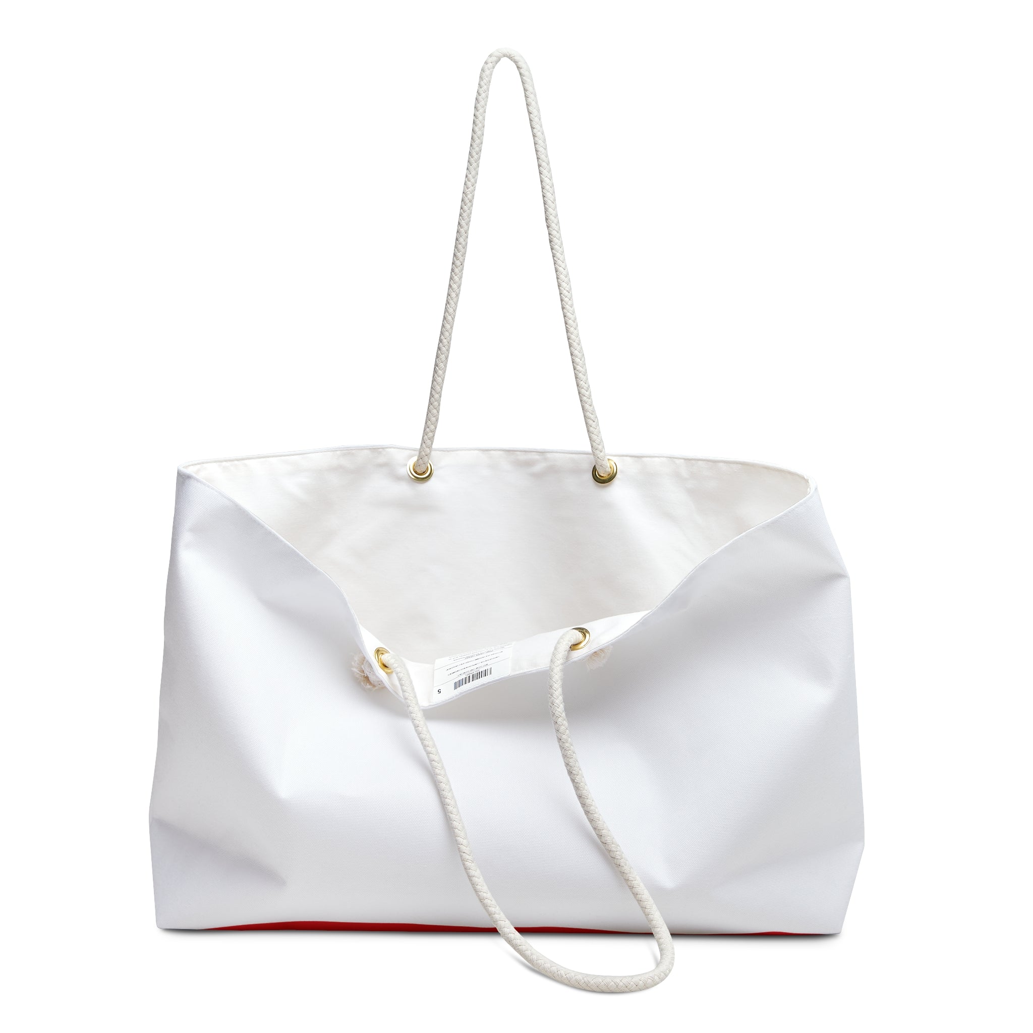 HISHER. New Arrivals - White Canvas Weekender Bag