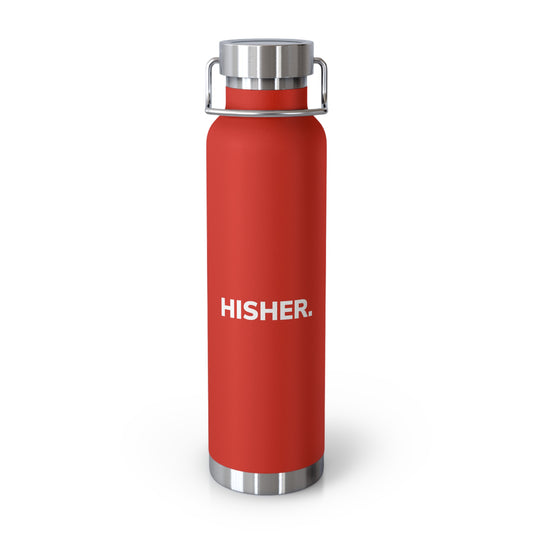 22oz Copper Vacuum Insulated Water Bottle — Stainless Lid, Double-Wall Thermos