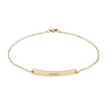 Engravable Curved Bar Anklet — Personalized Name Anklet, Gold or Silver