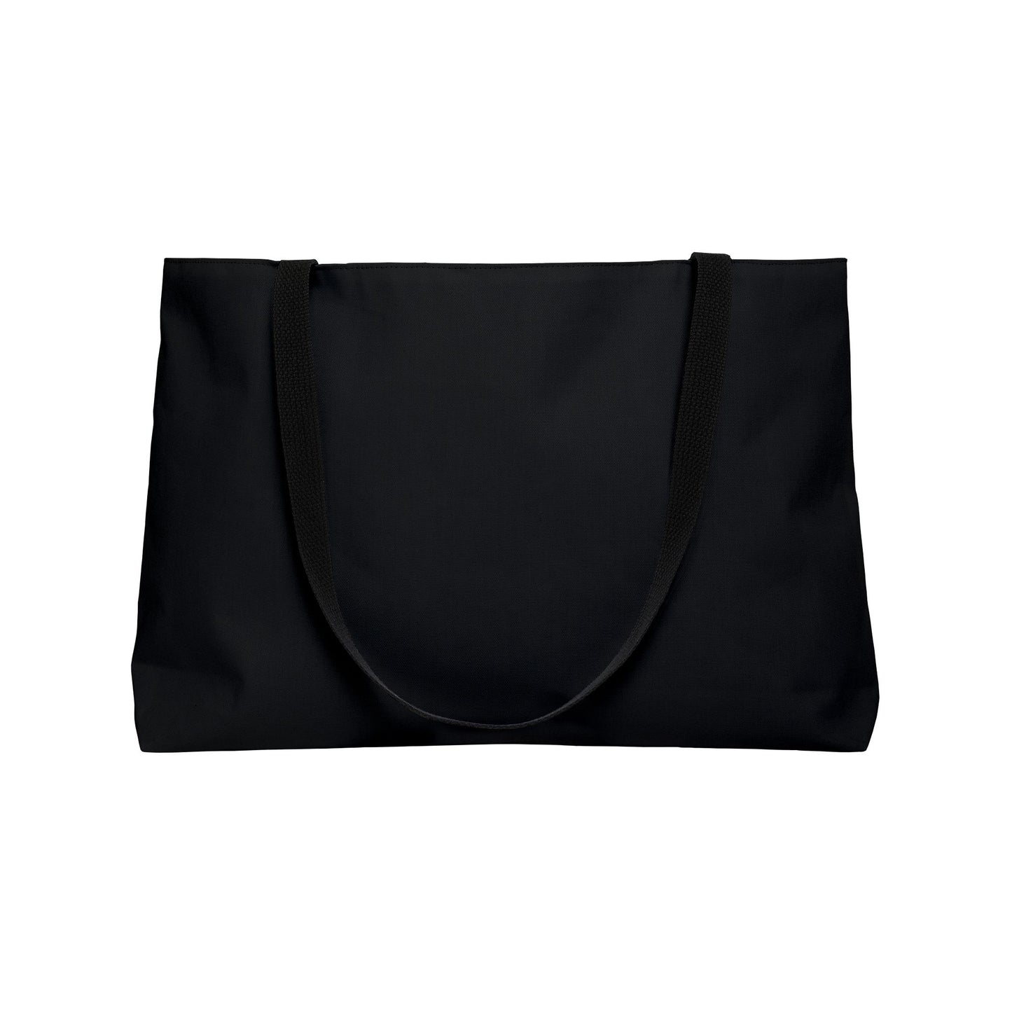Weekender Tote Bag — Large Canvas Travel Tote with Black Handles