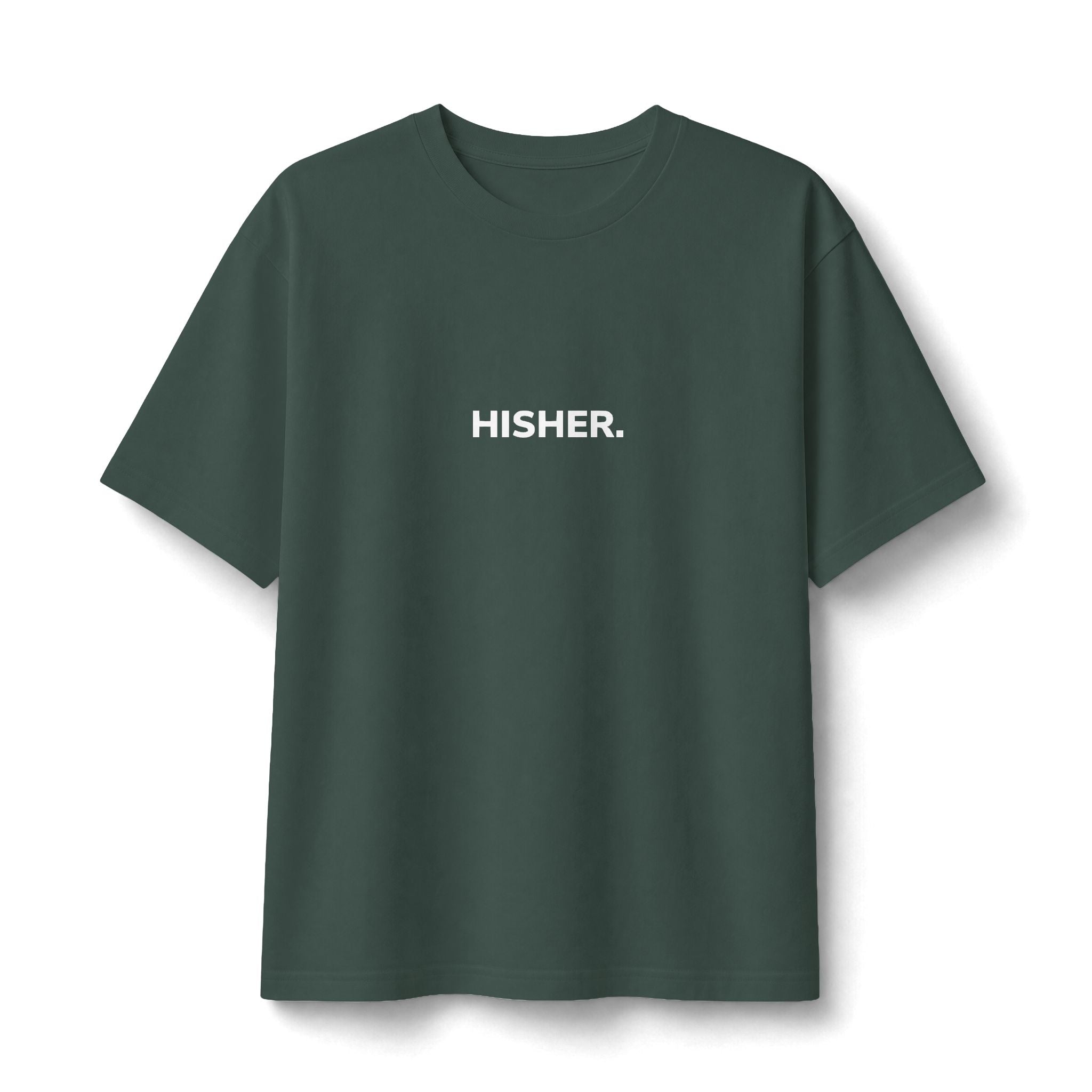 HISHER. Minimalist Graphic Tee — 'HISHER.' Statement T-Shirt