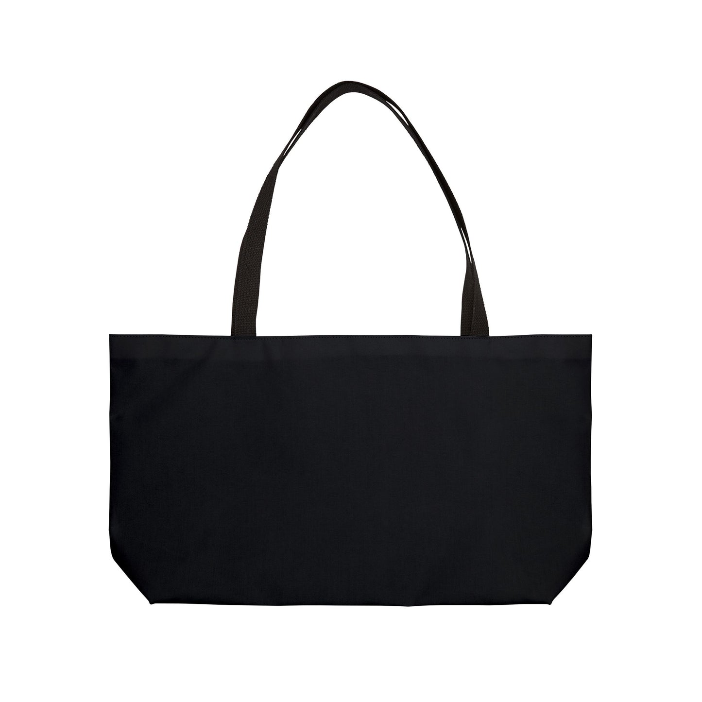 Weekender Tote Bag — Large Canvas Travel Tote with Black Handles