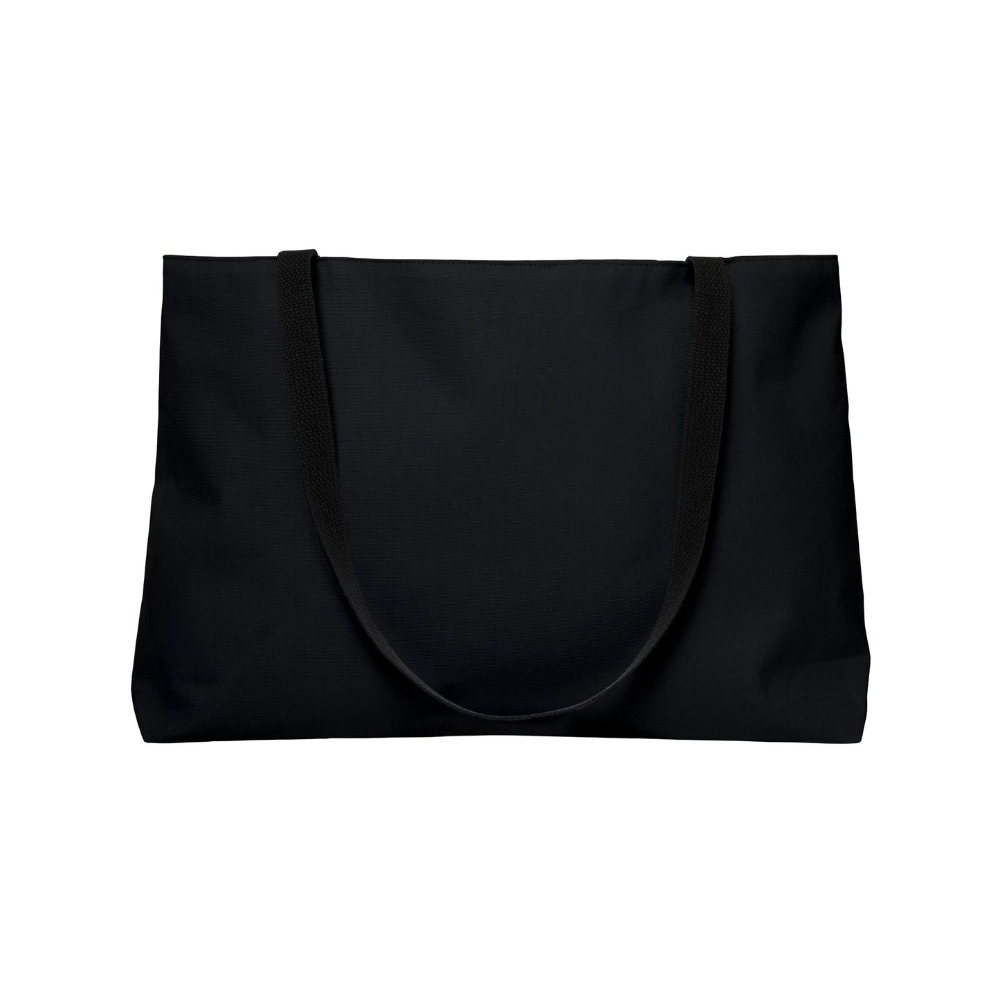 Weekender Tote Bag — Large Canvas Travel Tote with Black Handles