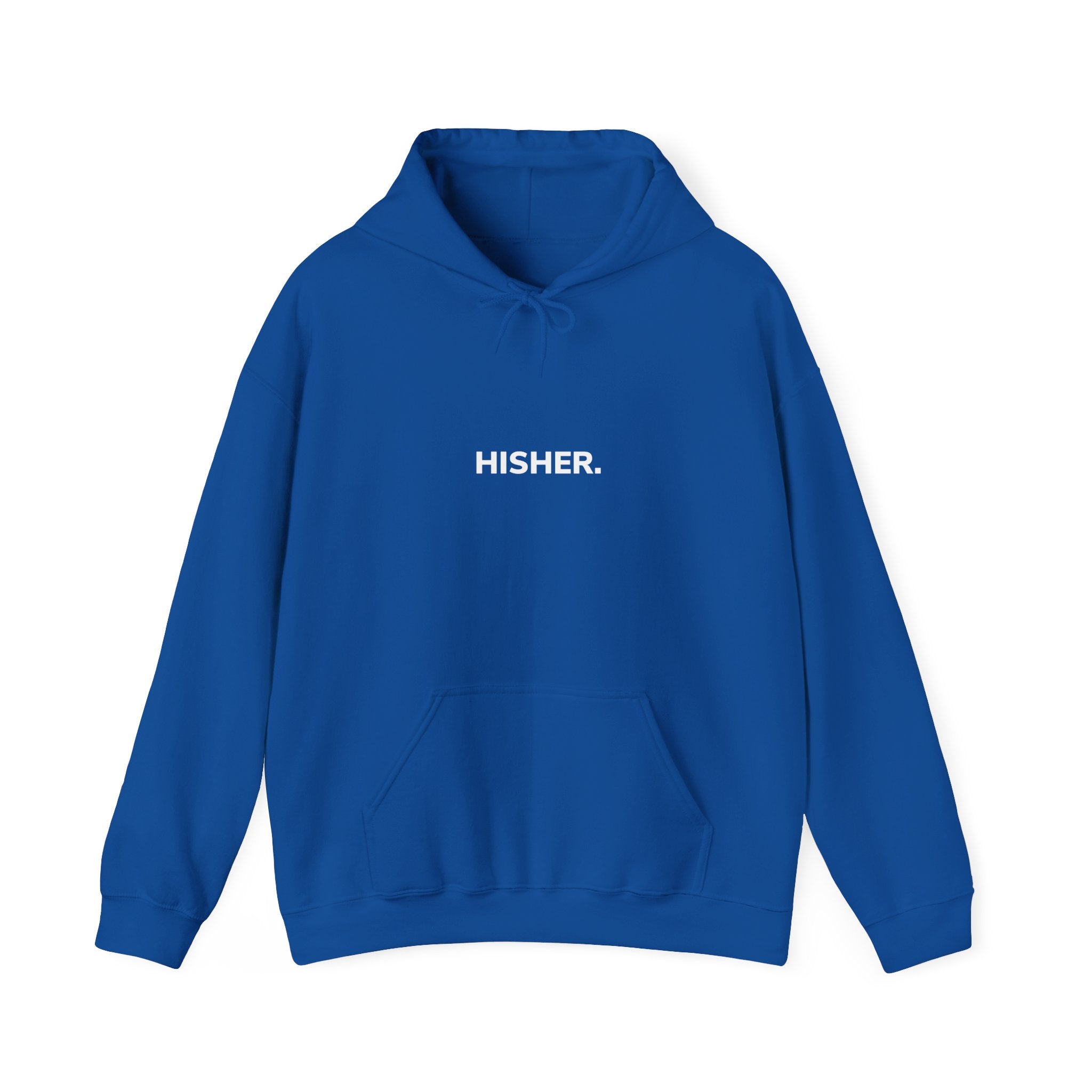 Hoodie — Minimal "HISHER." Pullover