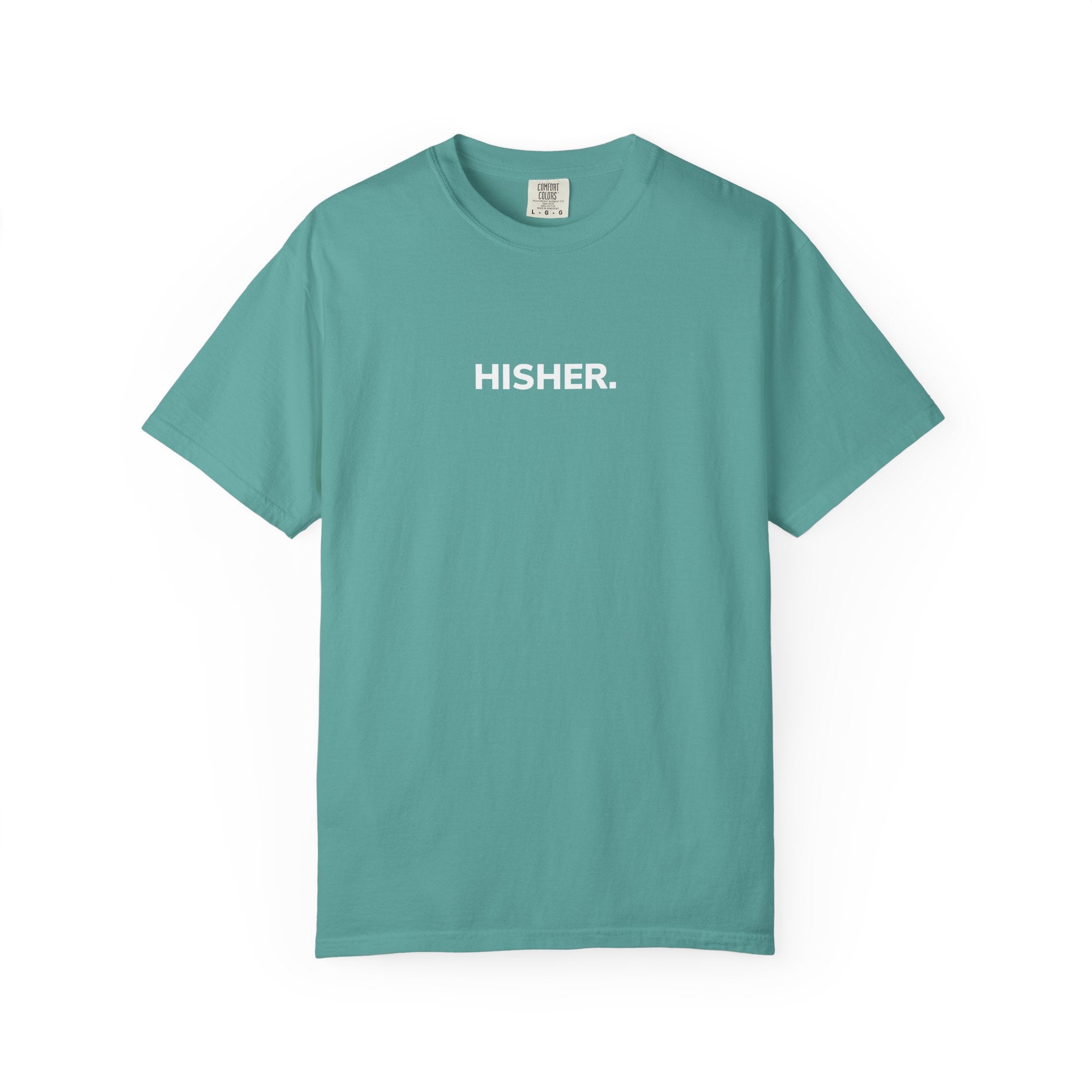 HISHER Minimal Graphic T‑Shirt — Soft Garment‑Dyed Everyday Tee