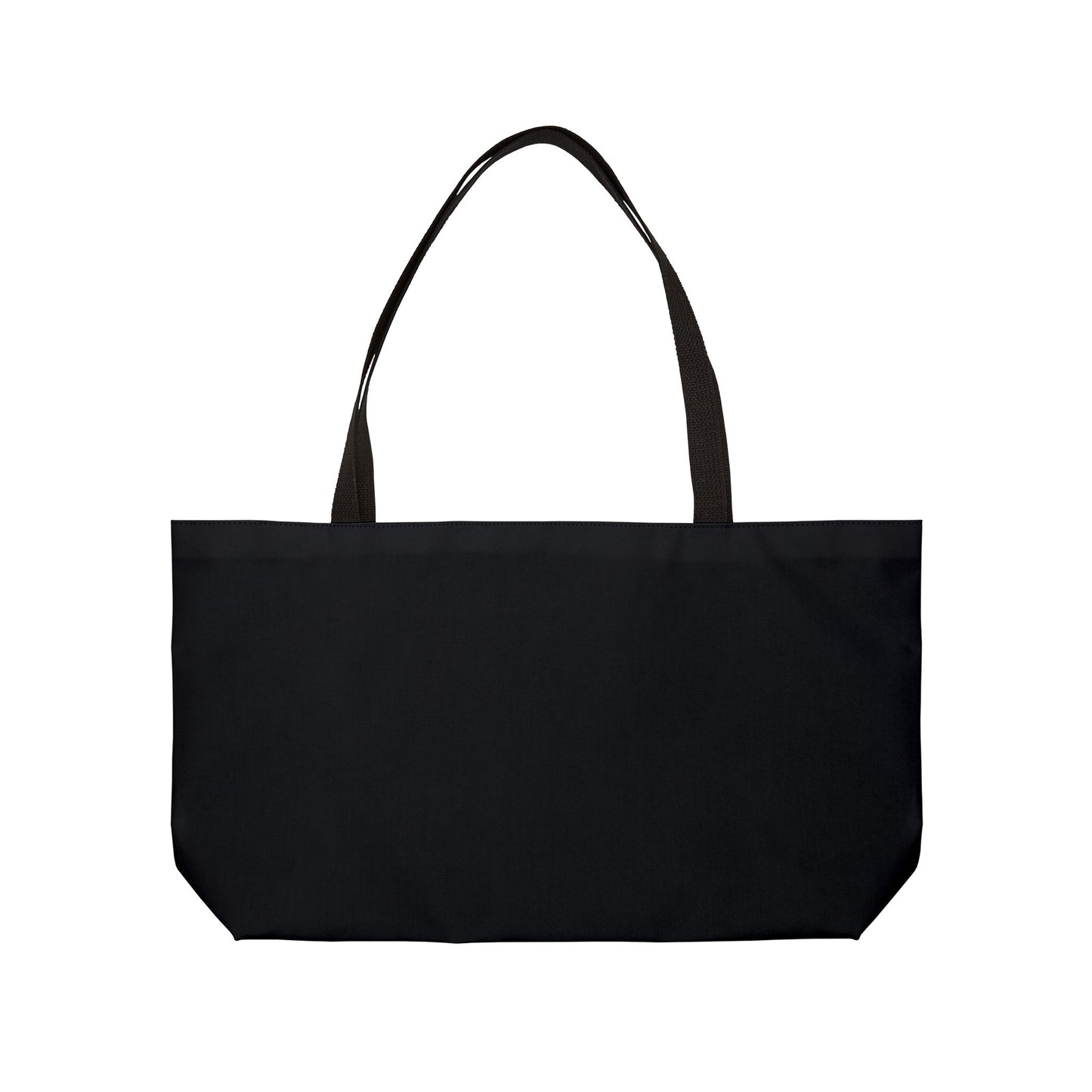 Weekender Tote Bag — Large Canvas Travel Tote with Black Handles