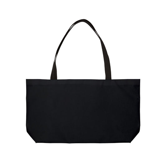 Weekender Tote Bag — Large Canvas Travel Tote with Black Handles