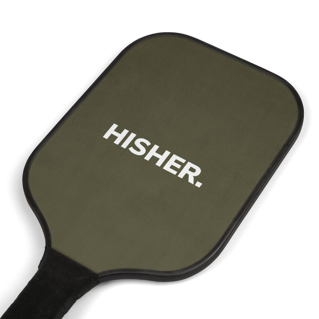 Pickleball Paddle Set — Olive 'HISHER.' Paddle Kit with 2 Balls