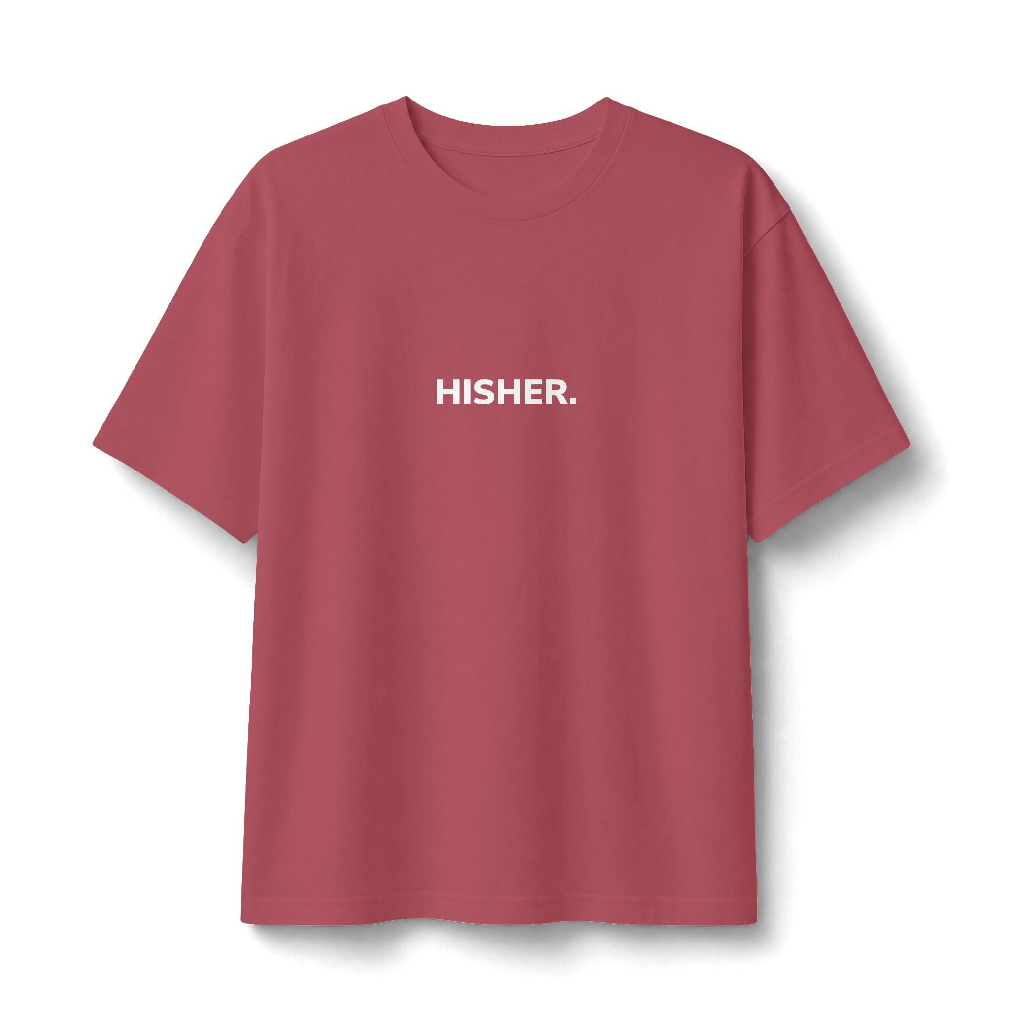 HISHER. Minimalist Graphic Tee — 'HISHER.' Statement T-Shirt