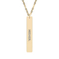Engravable Vertical Bar Necklace – Personalized Name Bar Pendant (Silver or Gold)